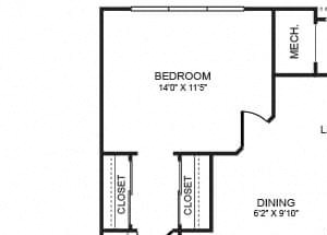 A2L floor plan at The Montgomery